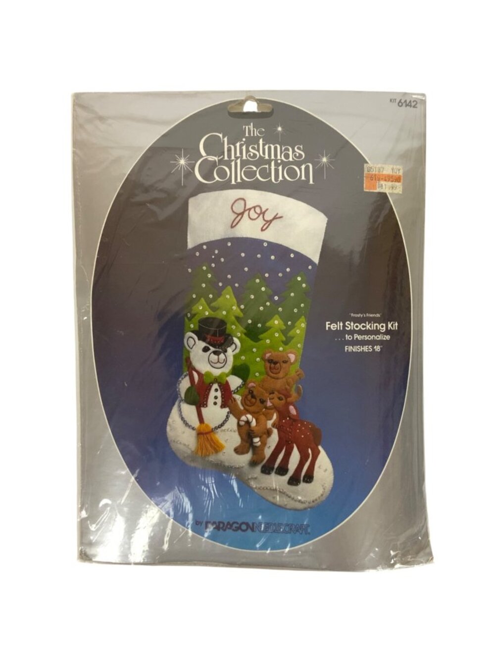 Vintage Paragon Needlecraft Frostys Friends Felt Christmas Stocking Kit 1985